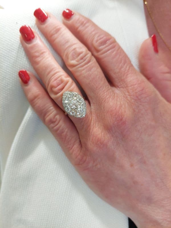 MARQUISE ANCIENNE DIAMANTS — vue 2