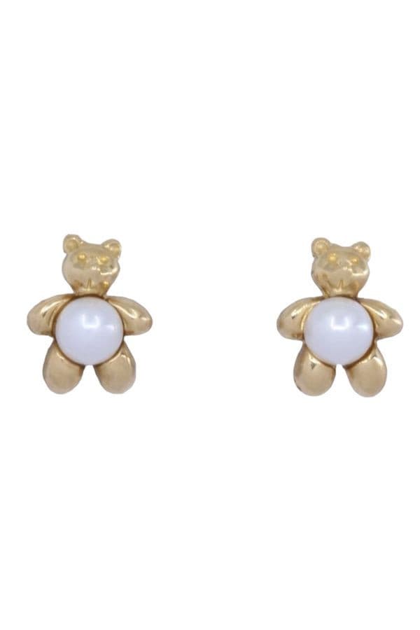 BOUCLES D'OREILLES PERLES OURSONS — vue 1