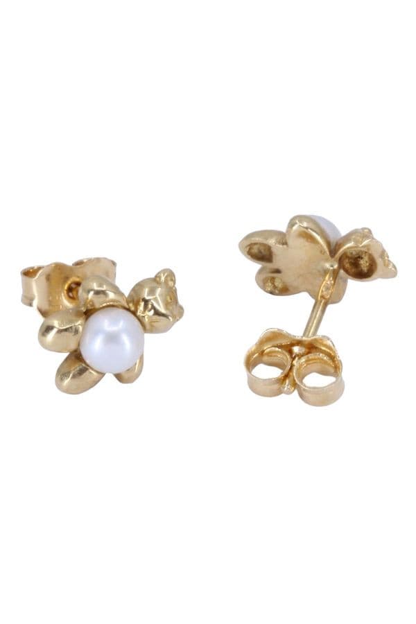 BOUCLES D'OREILLES PERLES OURSONS — vue 3