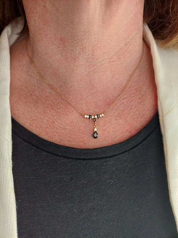 COLLIER SAPHIRS ET DIAMANTS — vue 2