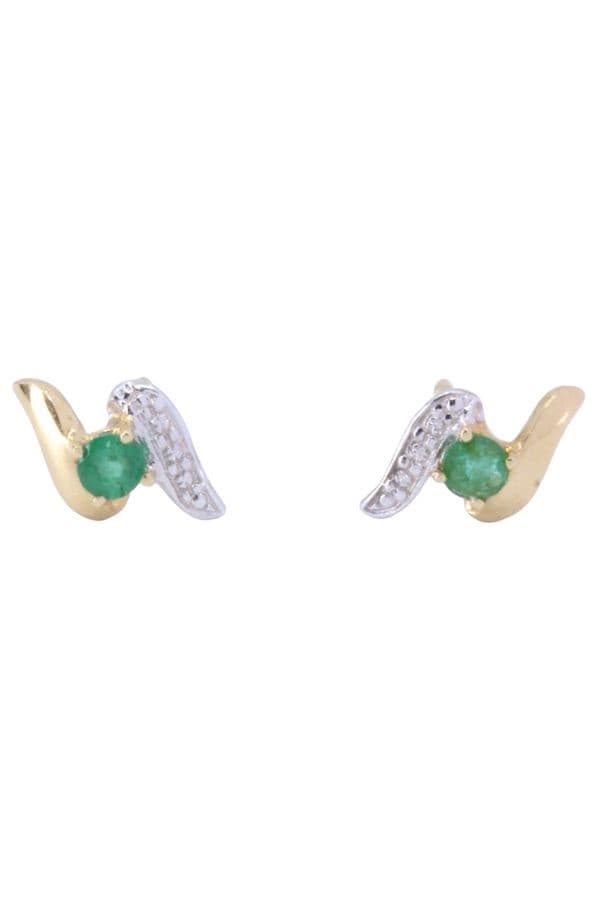 BOUCLES D'OREILLES ÉMERAUDES — vue 1