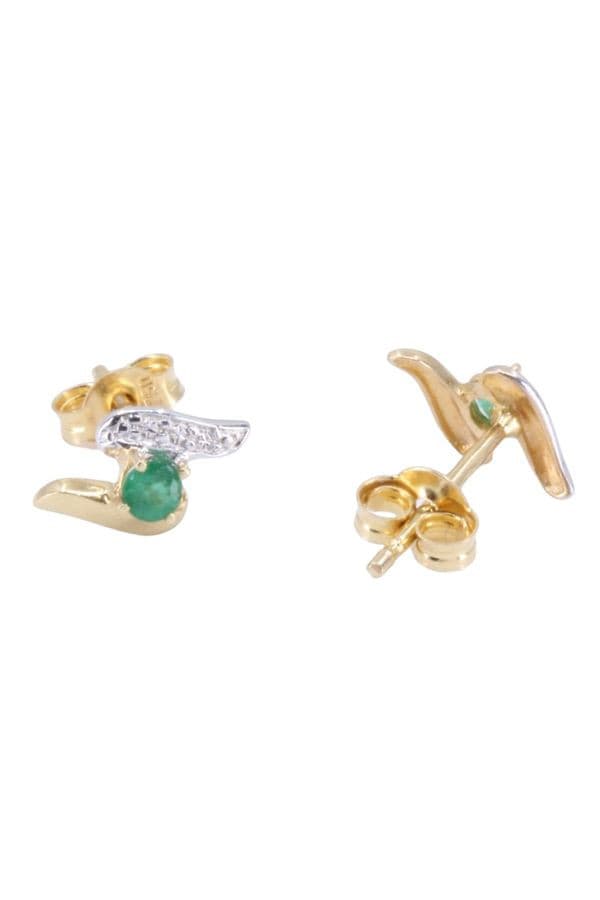 BOUCLES D'OREILLES ÉMERAUDES — vue 3
