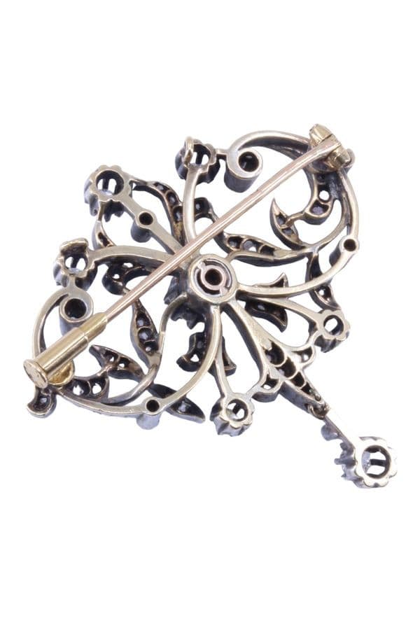 BROCHE ART-NOUVEAU DIAMANTS — vue 3