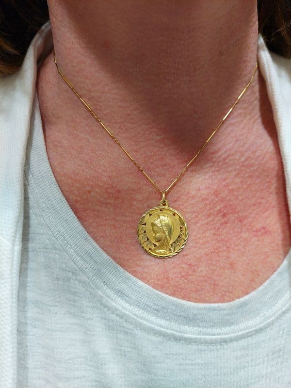 MÉDAILLE VIERGE ANCIENNE — vue 2
