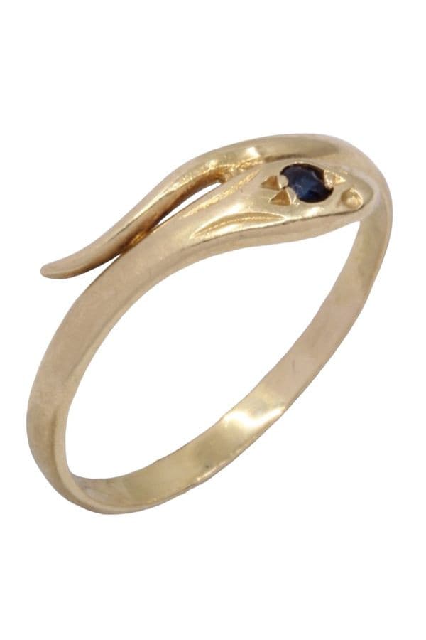 BAGUE SERPENT SAPHIR — vue 3