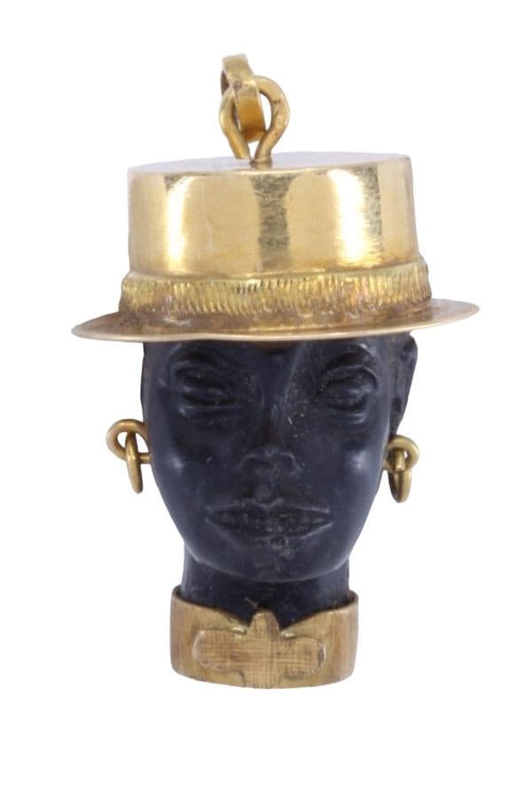 PENDENTIF TÊTE DE MAURE ÈBÉNE — vue 1
