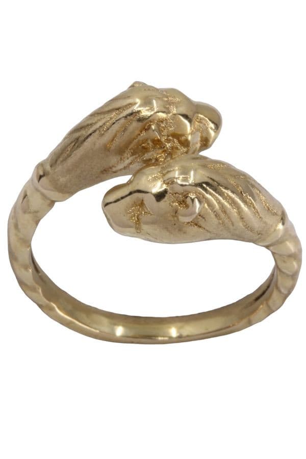 BAGUE TÊTES DE LION — vue 1