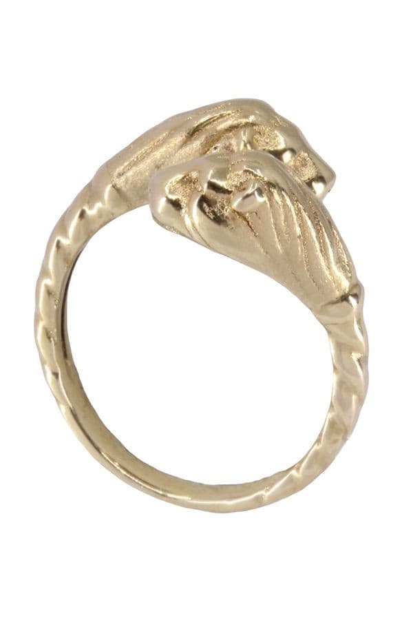 BAGUE TÊTES DE LION — vue 5