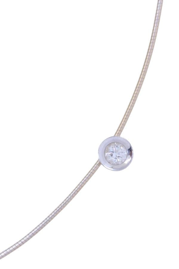 COLLIER DIAMANT SOLITAIRE 0.30 CARAT — vue 3