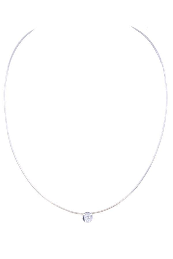 COLLIER DIAMANT SOLITAIRE 0.30 CARAT — vue 1