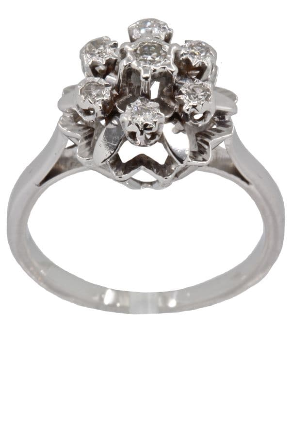 BAGUE FLEUR ANNÉES 50' — vue 1