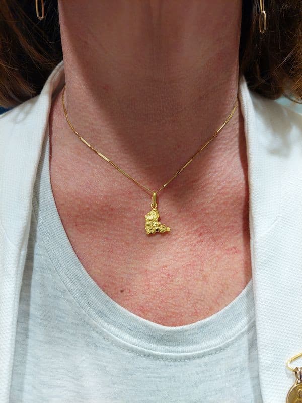 PENDENTIF PÉPITE NATURELLE — vue 2