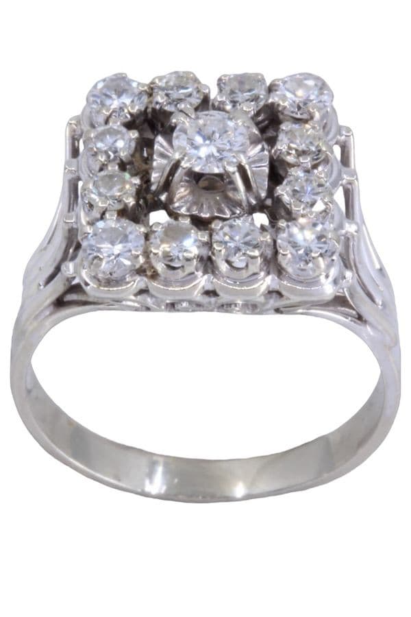 BAGUE DIAMANTS ANNÉES 50' — vue 1