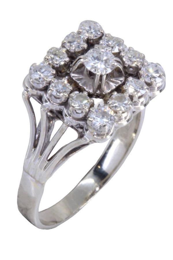 BAGUE DIAMANTS ANNÉES 50' — vue 3