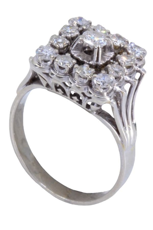 BAGUE DIAMANTS ANNÉES 50' — vue 4