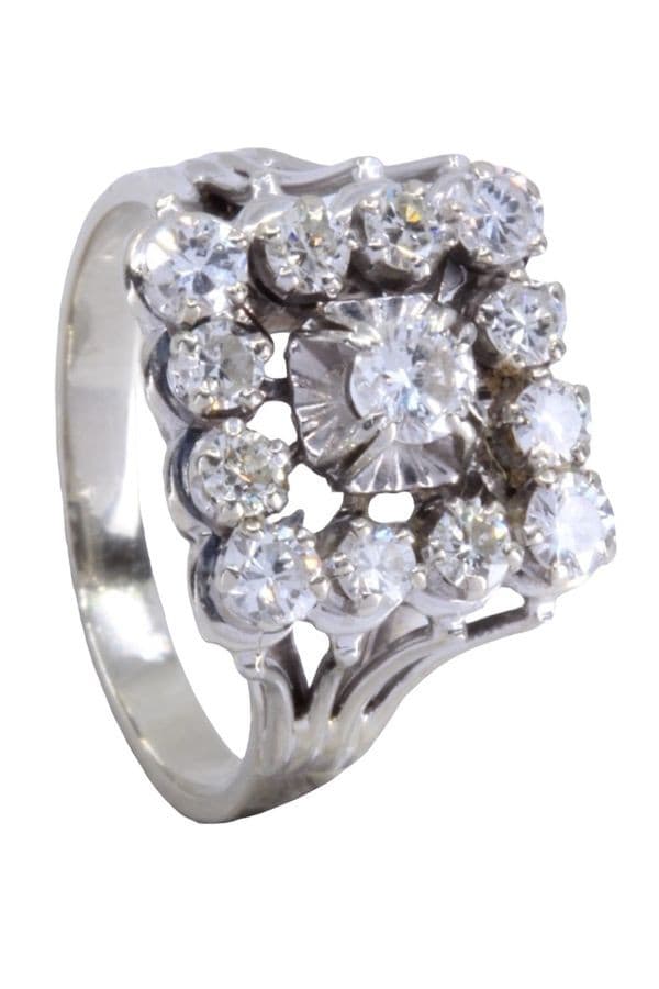 BAGUE DIAMANTS ANNÉES 50' — vue 5