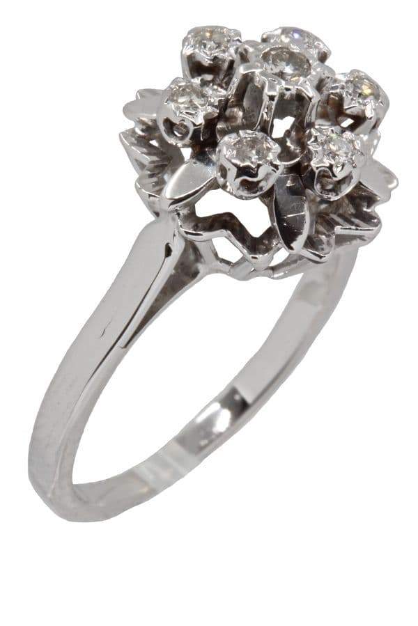 BAGUE FLEUR ANNÉES 50' — vue 3