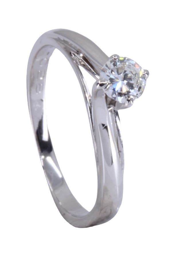 SOLITAIRE DIAMANT 0.33 CARAT — vue 2
