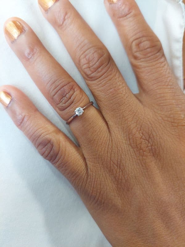 SOLITAIRE DIAMANT 0.17 CARAT — vue 2