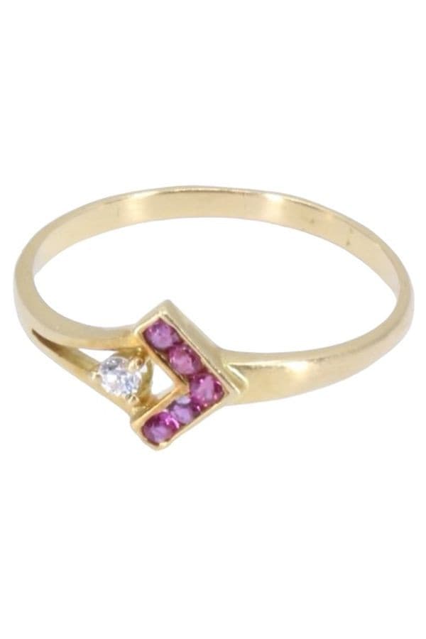 BAGUE MODERNE RUBIS ET DIAMANT — vue 6