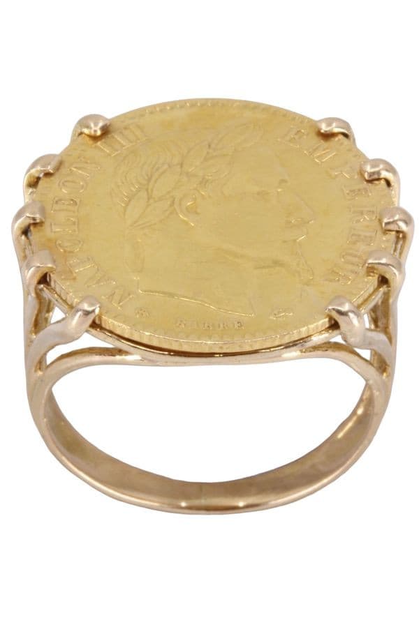 BAGUE PIÈCE 10 FRANCS NAPOLEON III — vue 1