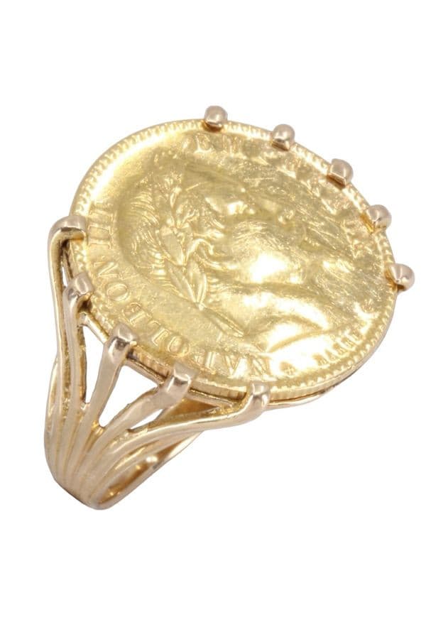BAGUE PIÈCE 10 FRANCS NAPOLEON III — vue 3