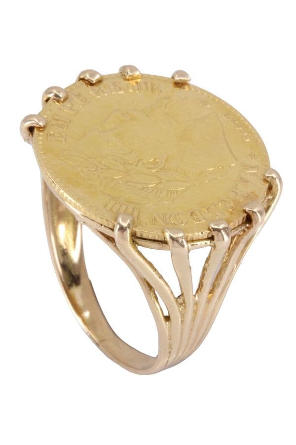 BAGUE PIÈCE 10 FRANCS NAPOLEON III — vue 4