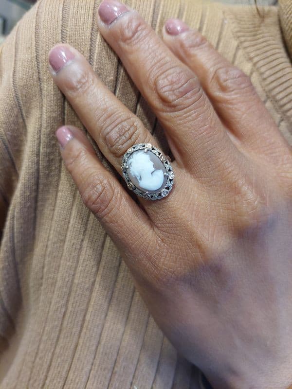 BAGUE ANCIENNE CAMÉE — vue 2