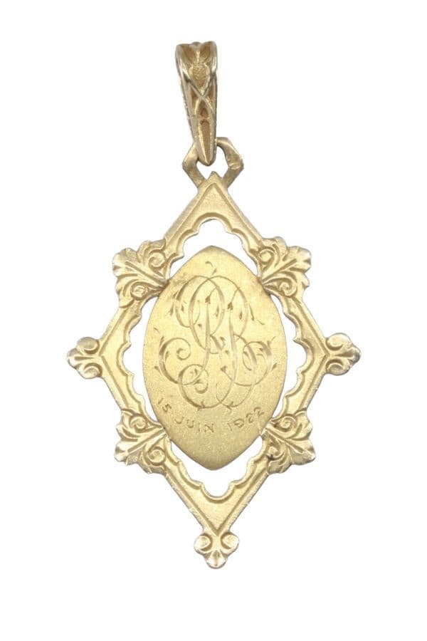 MEDAILLE VIERGE ART-DÉCO — vue 3