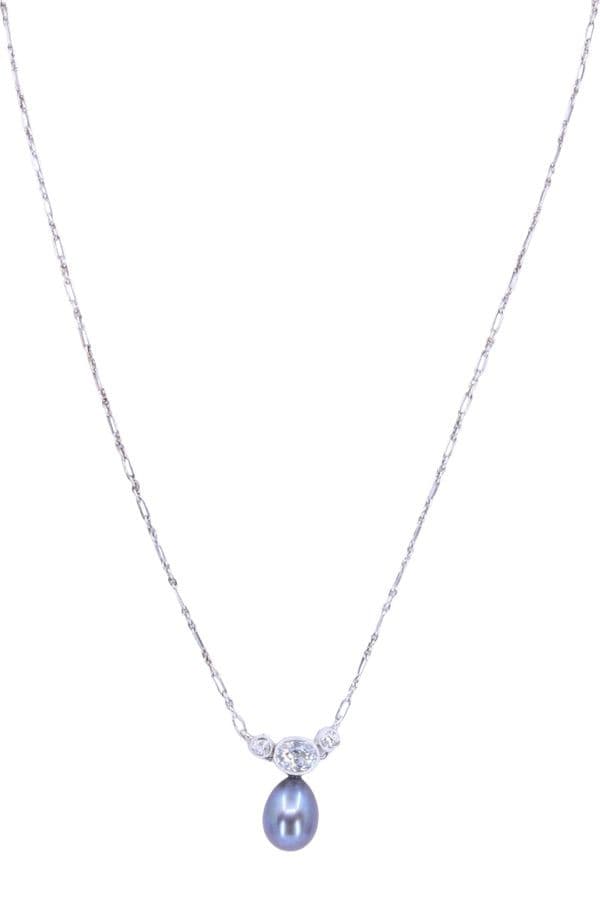 COLLIER DIAMANTS ART-DÉCO — vue 1
