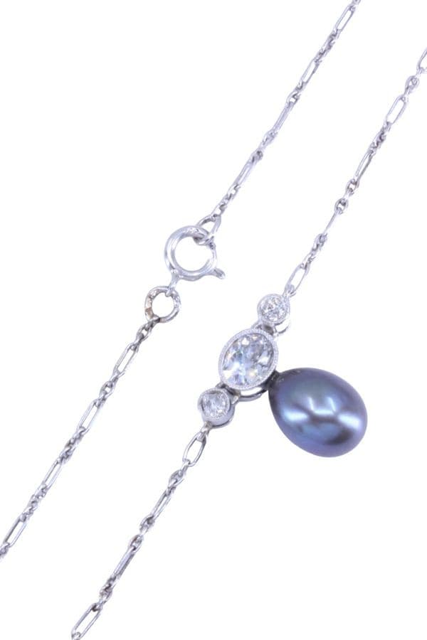 COLLIER DIAMANTS ART-DÉCO — vue 3