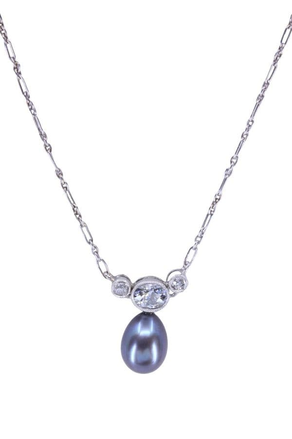 COLLIER DIAMANTS ART-DÉCO — vue 4