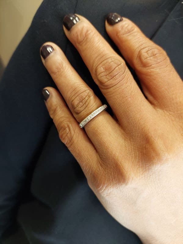 BAGUE MODERNE DIAMANTS — vue 2