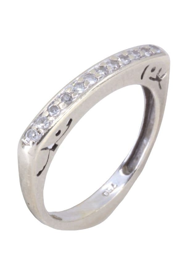 BAGUE MODERNE DIAMANTS — vue 3