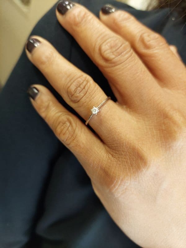 SOLITAIRE DIAMANT 0.08 CARAT — vue 2