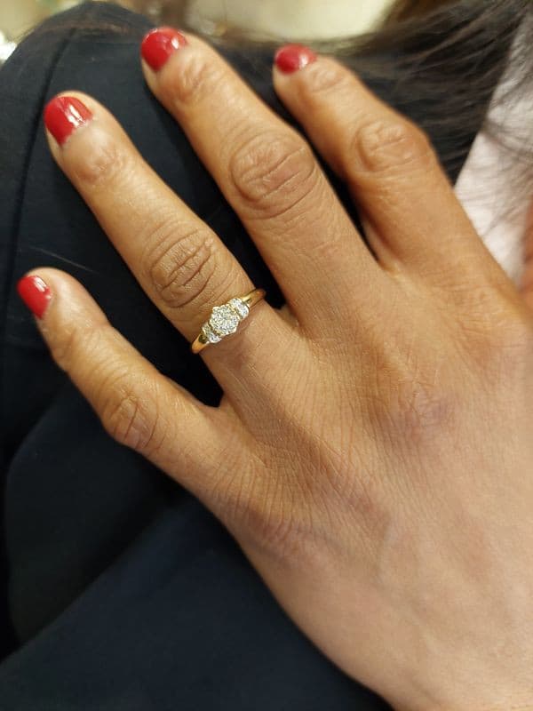 BAGUE STYLE SOLITAIRE DIAMANTS — vue 2