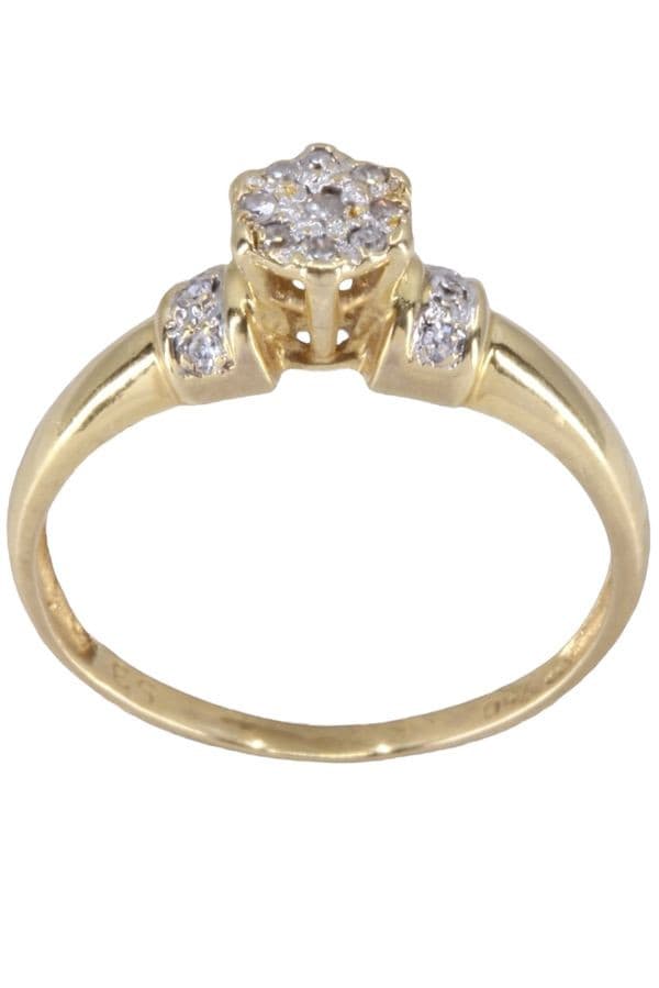 BAGUE STYLE SOLITAIRE DIAMANTS — vue 1