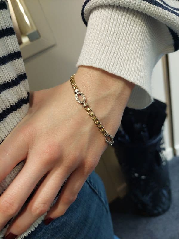 BRACELET 2 ORS DIAMANTS — vue 2