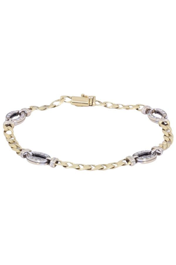BRACELET 2 ORS DIAMANTS — vue 1