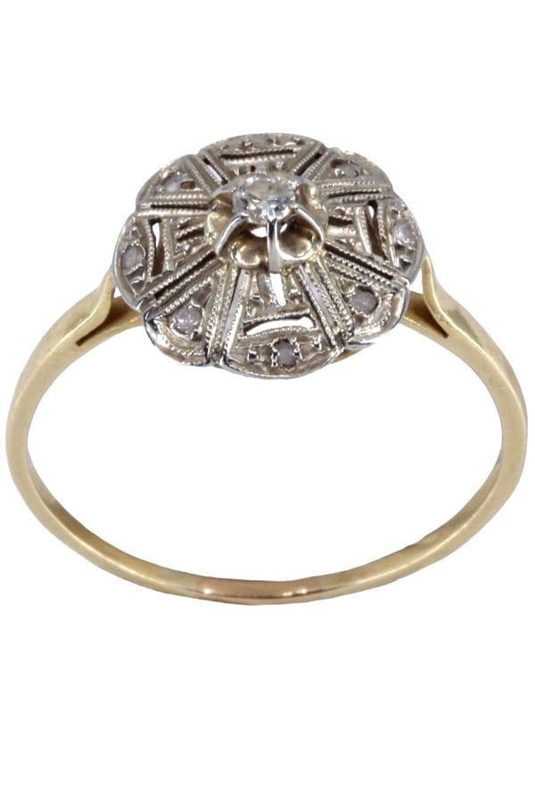 BAGUE ART-DÉCO DIAMANTS — vue 1