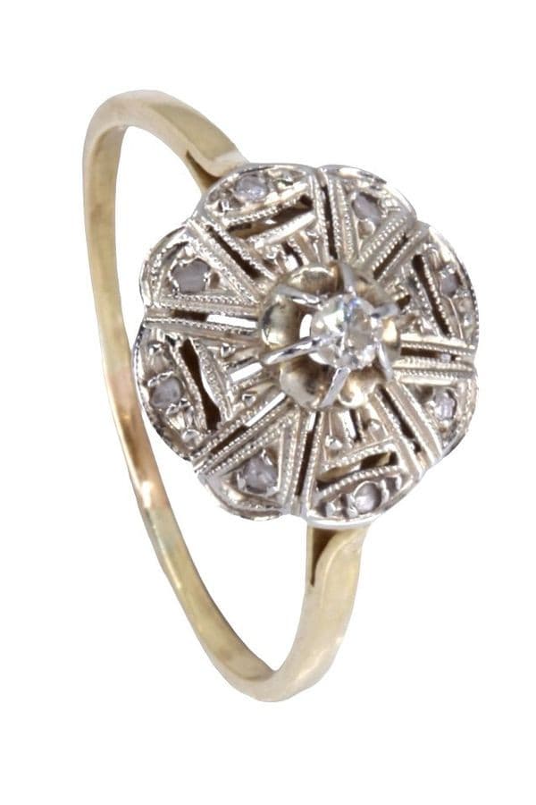 BAGUE ART-DÉCO DIAMANTS — vue 4
