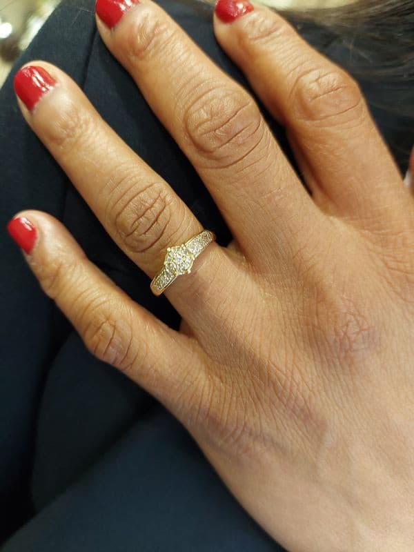 BAGUE STYLE SOLITAIRE DIAMANT — vue 2