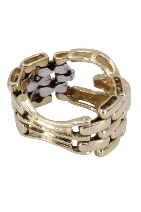 BAGUE MODERNE ARTICULÉE DIAMANTS — vue 3