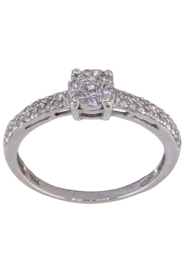 BAGUE STYLE SOLITAIRE DIAMANTS — vue 1