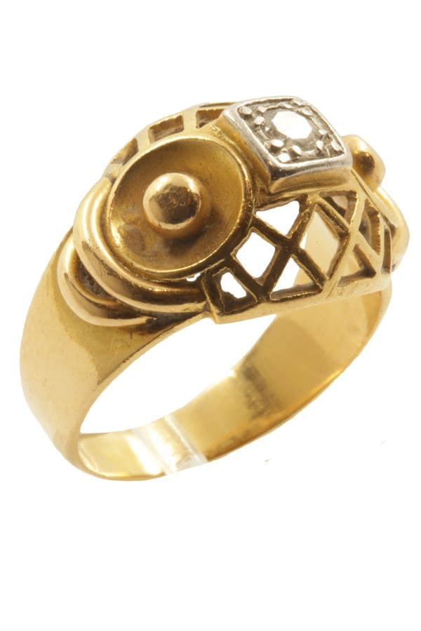 BAGUE DIAMANT ANNÉES 50' — vue 4