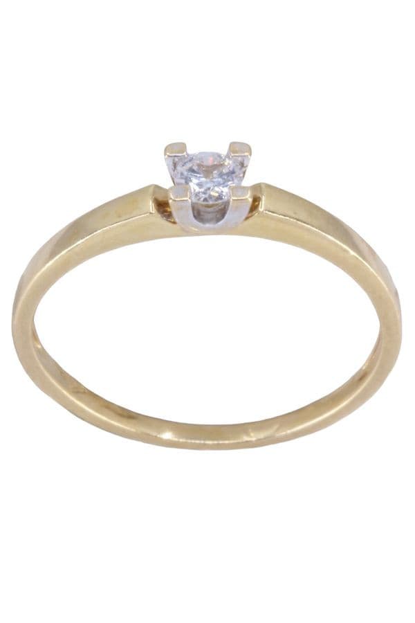 SOLITAIRE DIAMANT 0.12 CARAT — vue 1