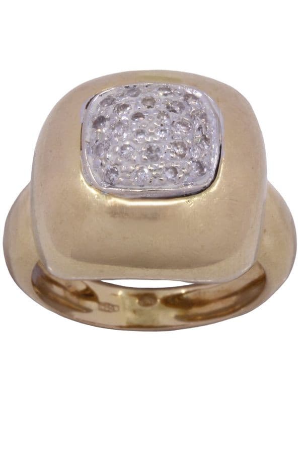 BAGUE MODERNE PAVAGE DIAMANTS