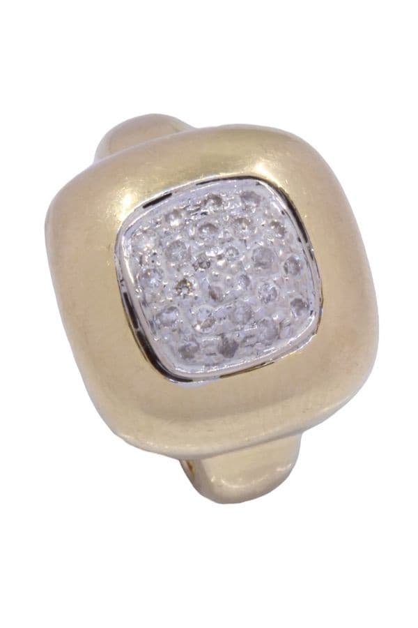BAGUE MODERNE PAVAGE DIAMANTS — vue 5