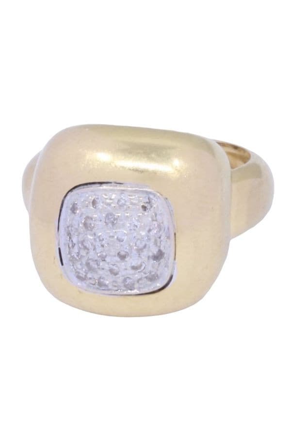 BAGUE MODERNE PAVAGE DIAMANTS — vue 3