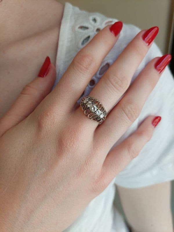 BAGUE JARRETIÈRE DIAMANTS — vue 2
